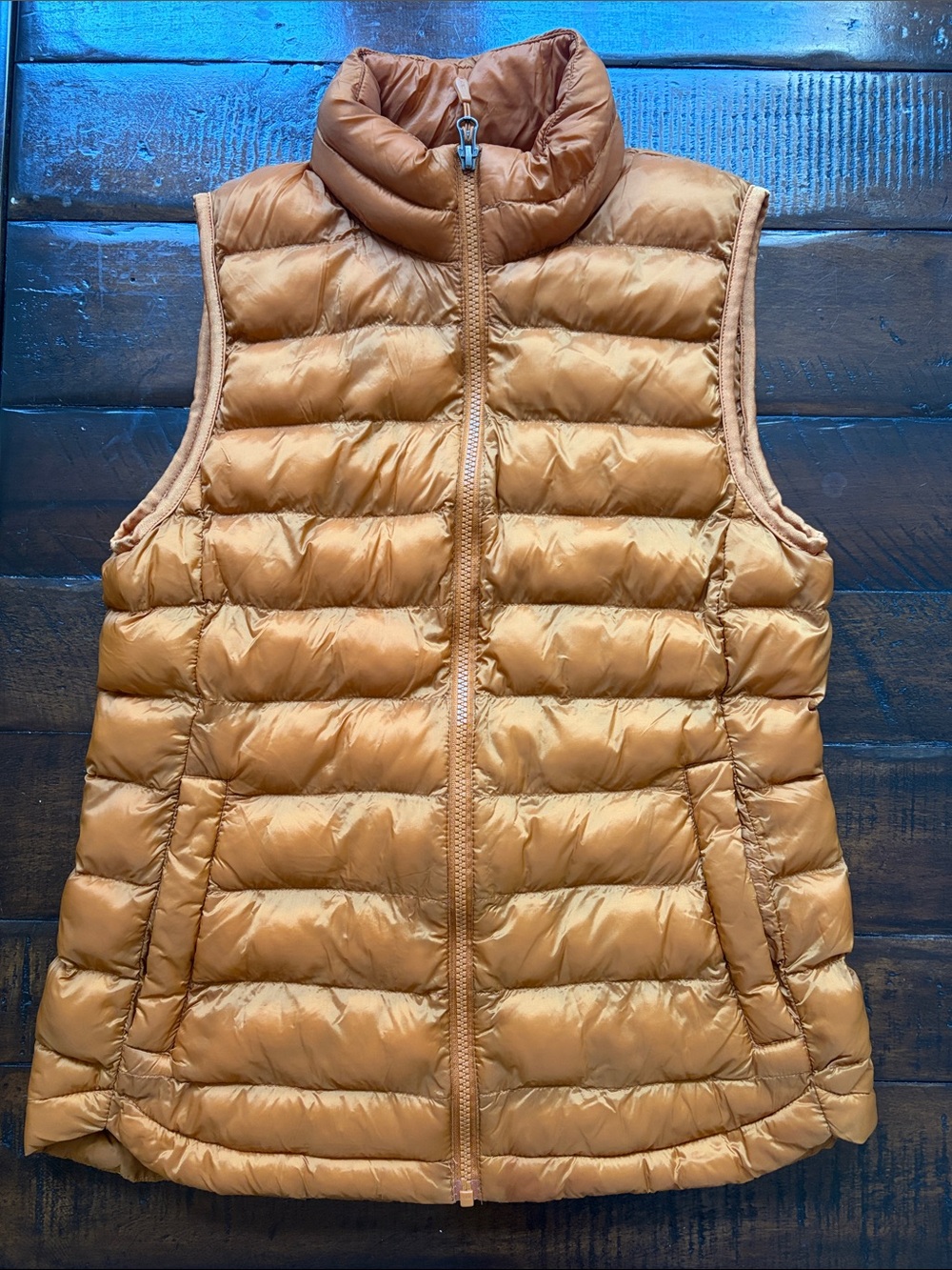 32 Degrees Heat- Lightweight Quilted Down Vest - burnt orange color